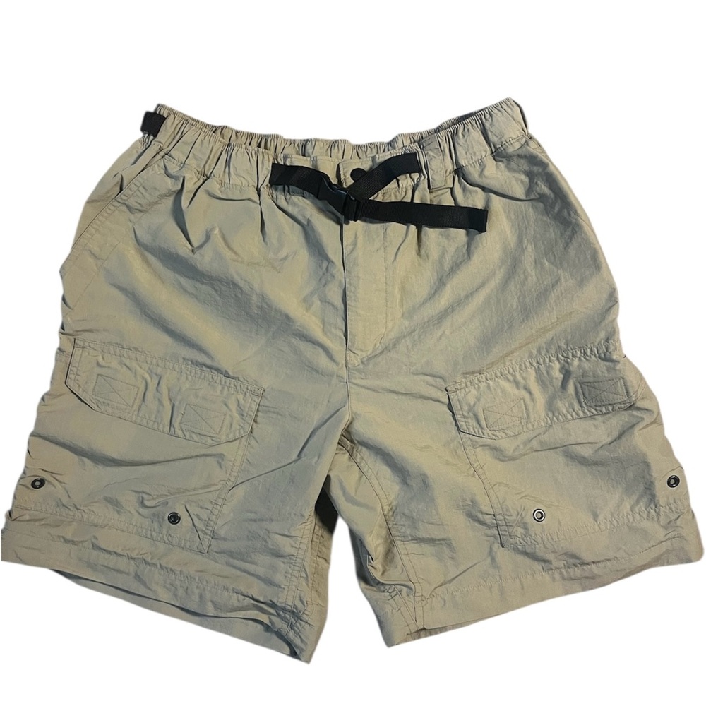 REI Tan Cargo Shorts with Elastic Waistband and Lightweight Fabric (No Pants)